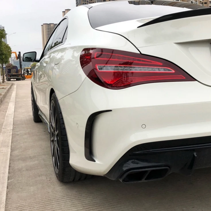 Задний бампер для Benz CLA W117 CLA45 AMG из углеродного волокна 2013-2018 2 шт. | Автомобили и