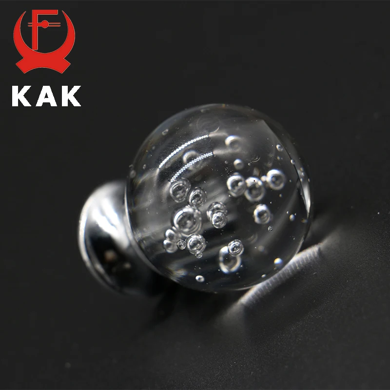 KAK SJ2011 30 мм пузырьковый шар дизайн прозрачный Кристальный стеклянные ручки