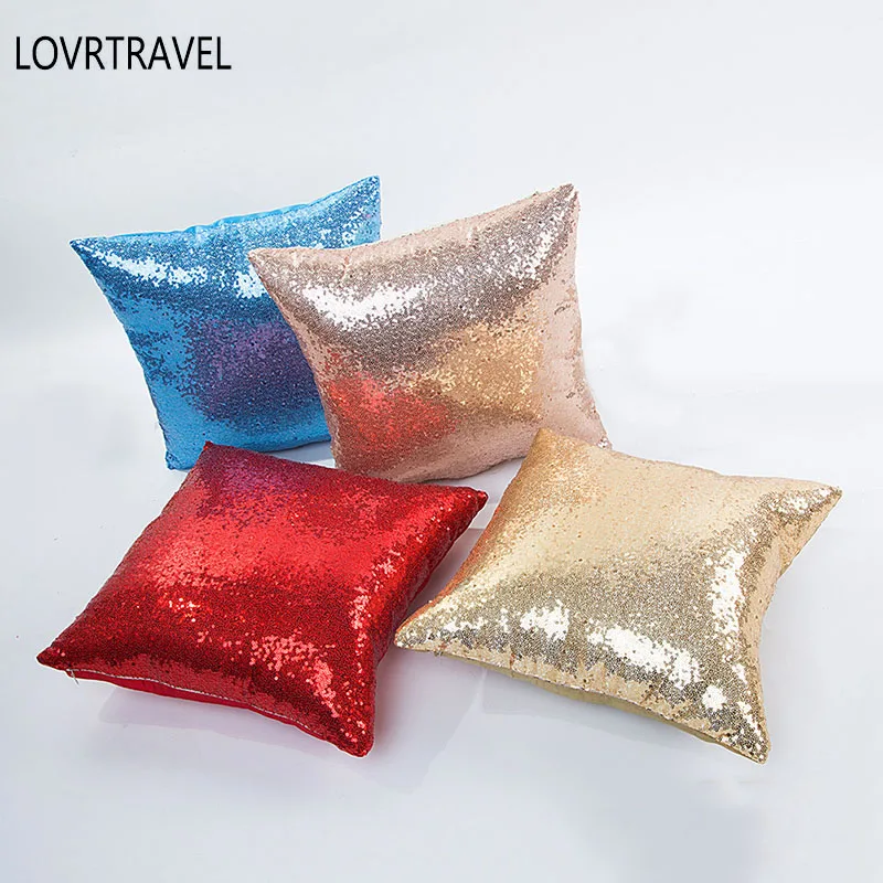 Наволочка с блестками блестящая на молнии для декора гостиной|cushion cover|sequin cushion