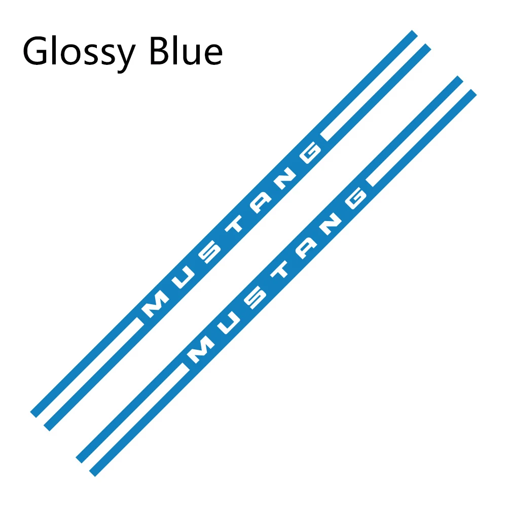 Glossy Blue Наклейки для спортивных автомобилей стильные Авто длинные штаны с полосками, наклейки виниловая пленка для укладки Тюнинг автомобиля для Ford Mustang автомобили аксессуары - Название цвета: Glossy Blue