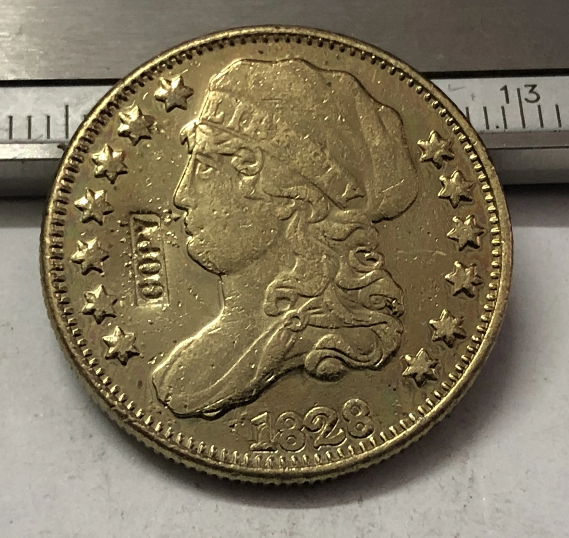 1828 закрытый бюст в США $5 позолоченный доллар точная копия|Безвалютные монеты| |