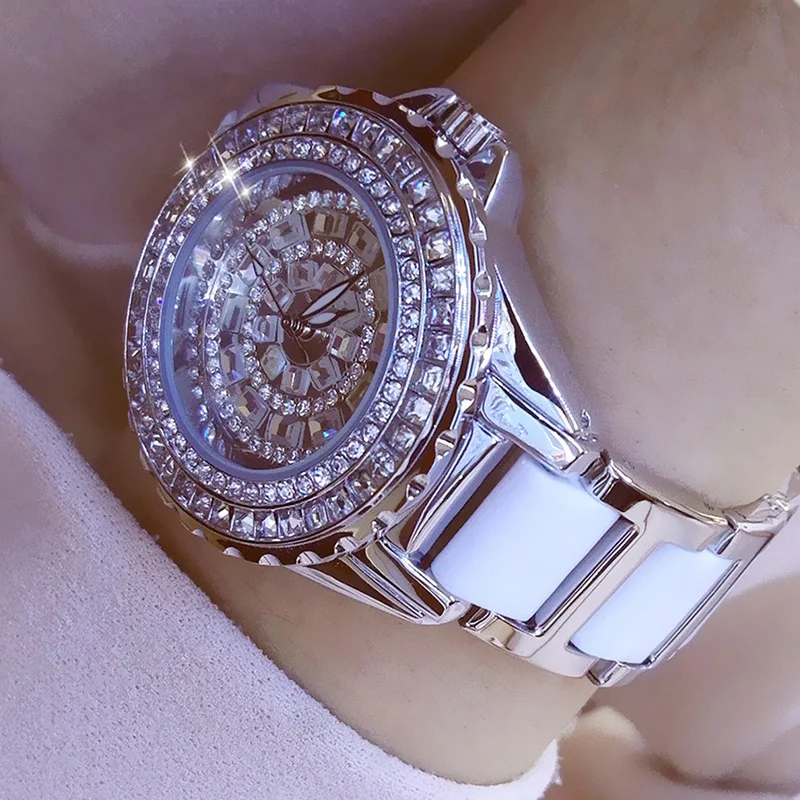 Женские часы класса люкс 2017 элегантные известного бренда Diamond под платье женские