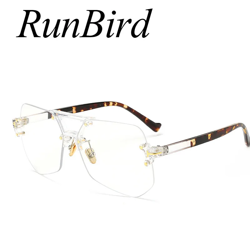 RunBird квадратные в стиле хип-хоп, модная фирменная дизайнерская обувь, солнцезащитные очки для мужчин и женщин, прозрачные солнцезащитные очки, женские очки, размер d 379R