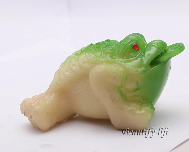 Талисман аллохрозиевый украшение в виде зеленой жабы Мони чайный питомец фэн-шуй