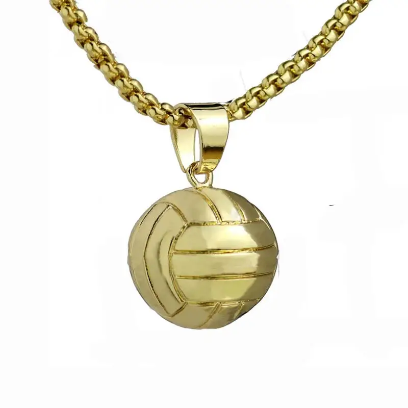 3D волейбольная спортивная подвеска ожерелье я люблю волейбол из нержавеющей