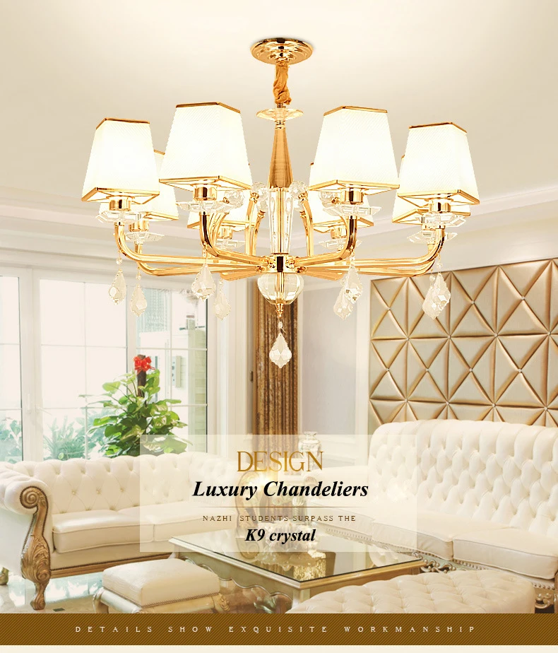 Современная хрустальная люстра Lustre освещение золото металл столовая подвесные люстры со светодиодами лампа спальня подвесная осветительная арматура