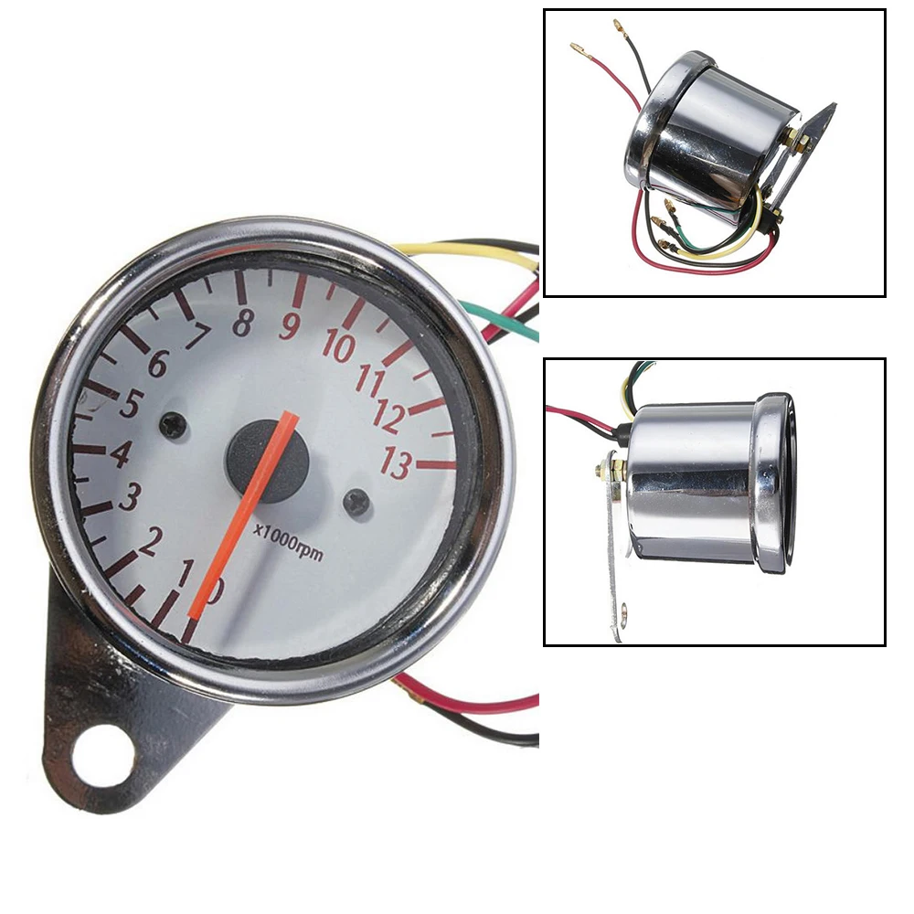 Универсальный 13000 об/мин скутер мотоцикл Аналоговый тахометр Gauge12v мотоциклетные