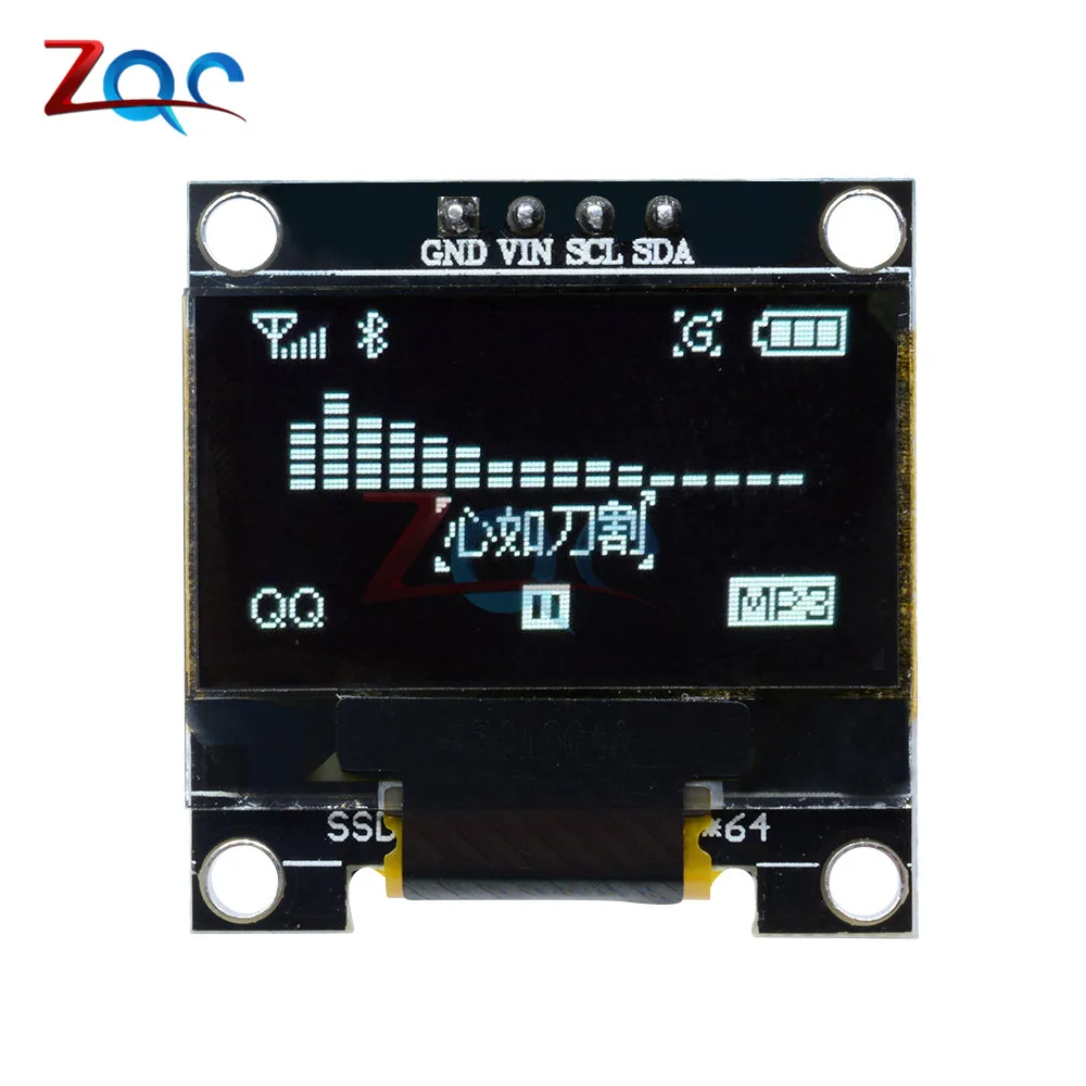 0,96 дюймов IIC Серийный белый OLED дисплей модуль 128X64 IEC SSD1306 12864 плата с ЖК-экраном GND VCC SCL SDA 0,9" для Arduino