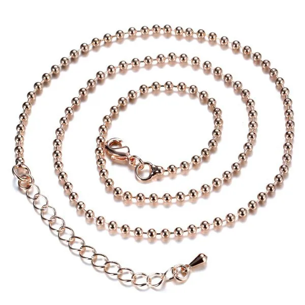 Винни дизайн Лидер продаж 80 см золотая розовая Золотая Серебряная цепочка с