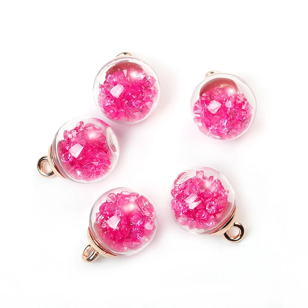 DoreenBeads DIY стеклянная подвеска-бутылка Красочные Стразы прозрачные бусины 22 мм x 16