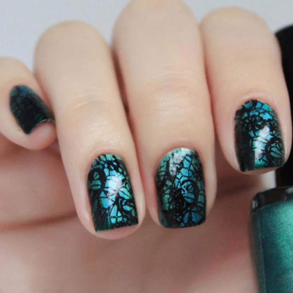 Шикарный кружевной узор Pandox шаблон для стемпинга нейл арта печатная пластина AP02