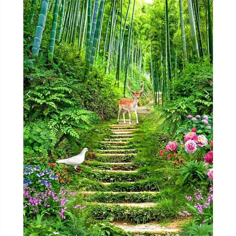 Home Decor wall paper 3d art mural HD forest landscape tree dirt road covering Modern Wall Painting For Living Room wallpaper |