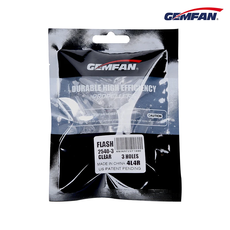 8 шт./лот 4 пары Gemfan Flash 2540 2 5*4 мм 5 дюймов PC 3 лопастный Пропеллер для 95 130 рама 1105