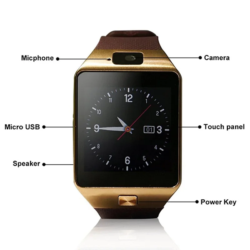 BUNVOR оригинальный Bluetooth DZ09 Смарт часы Relogio Android Smartwatch для IOS iwatch интеллектуальные