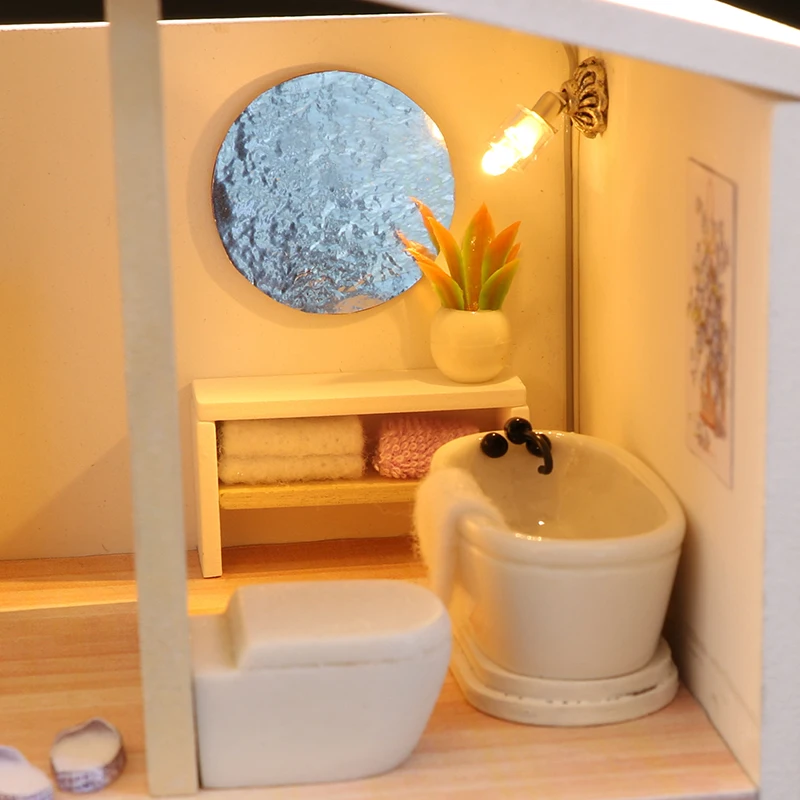 DIY Миниатюрный Кукольный домик мебель пылезащитный чехол 3D Деревянный игрушки
