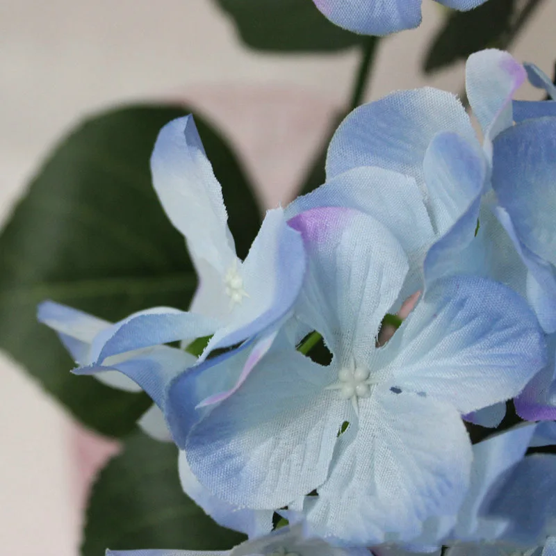 7 веток настоящий сенсорный Искусственный цветок из шелка Гортензия лист