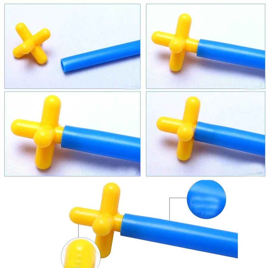 Красочные строительные блоки для трубопроводов пластиковая трубка туннель в