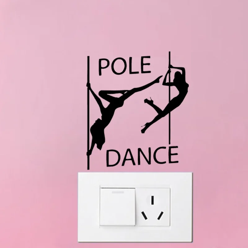 Наклейка переключатель Танцы на шесте для сексуальных девушек без одежды