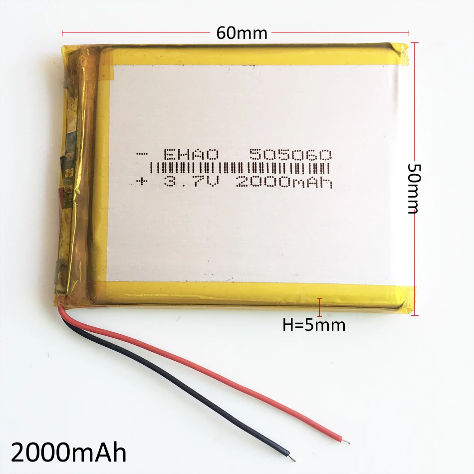 10 шт. 3 7 в 2000 мАч LiPo литиевая полимерная аккумуляторная батарея для onda PAD GPS Vedio