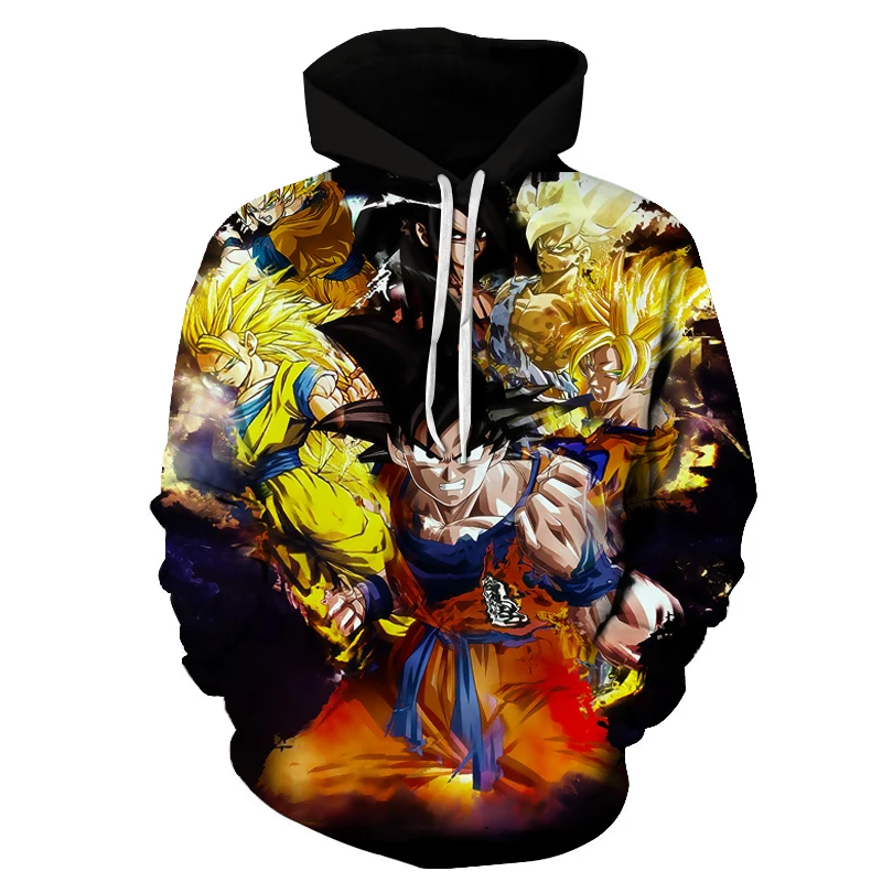 Худи Dragon Ball для мужчин и женщин 3D Толстовка Dragon Ball толстовка с Гоку аниме модные повседневные спортивные костюмы толстовка с капюшоном для мальчиков пуловер