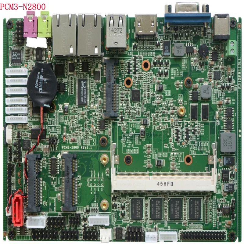 Промышленная материнская плата dual lan 6 RS232 & 2 Lan intel Atom N2800 процессор