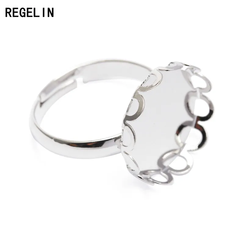 REGELIN 10 шт. Регулируемые Основы для колец кабошон настройки ободок кружево