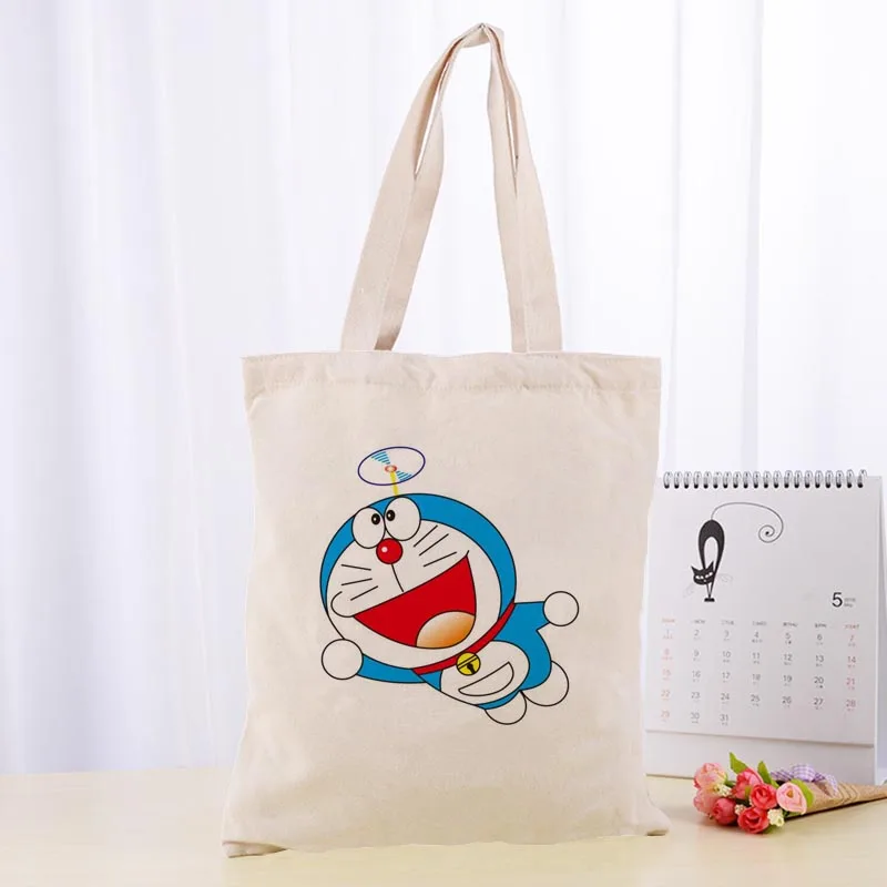 Высококачественная Холщовая Сумка тоут Doraemon модная прочная Женская