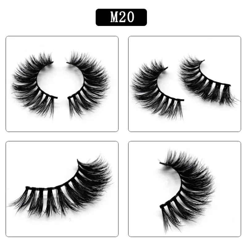 Норковые ресницы ручной работы Накладные Многоразовые Faux Cils клей для