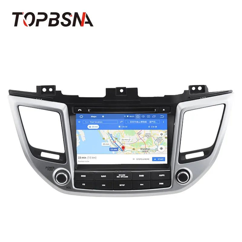 Автомобильный DVD плеер TOPBSNA Android 10 для Hyundai Tucson IX35 2016 2017 2018 WIFI GPS навигация 2 Din