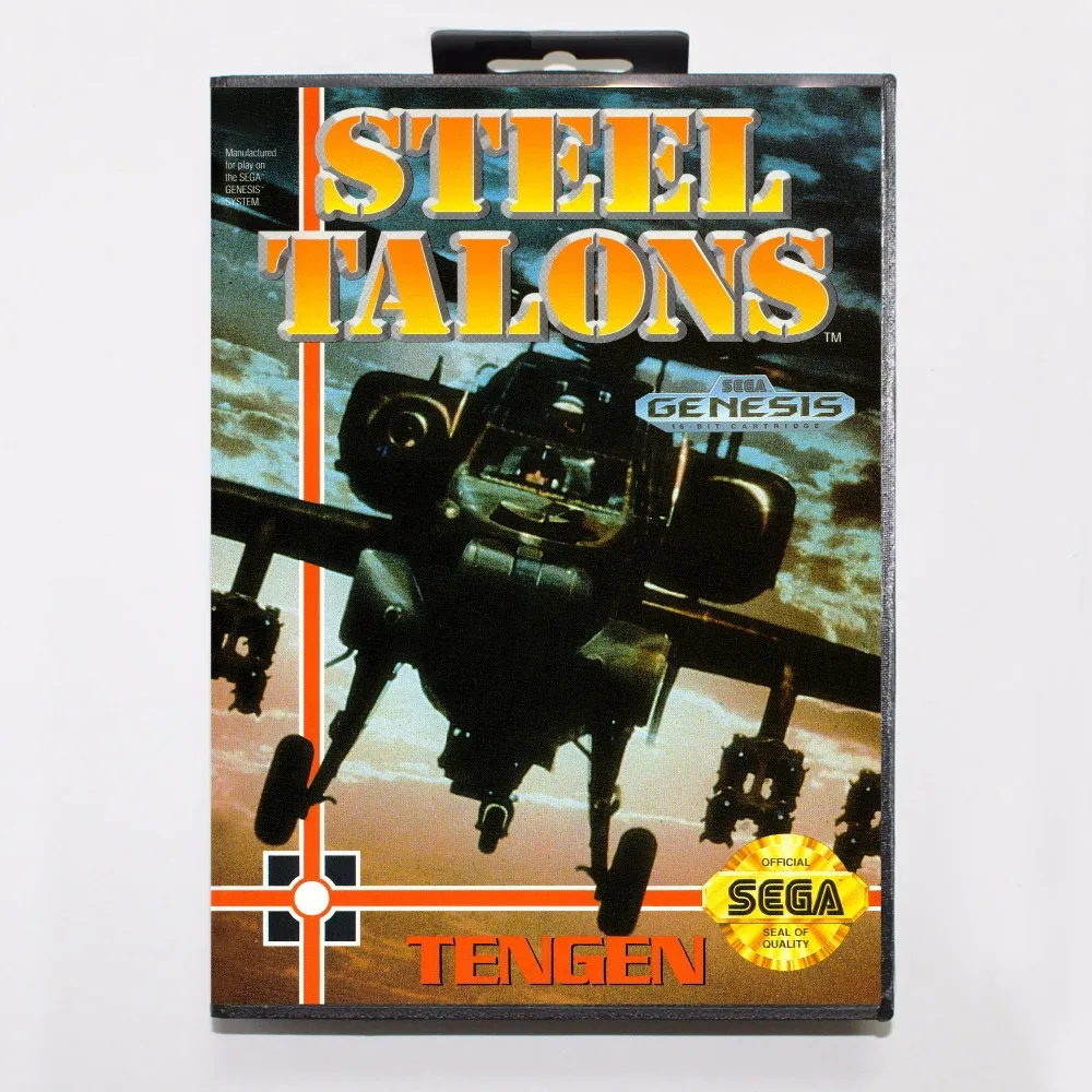 Сталь Talons игры Картридж 16 бит MD карточная игра с коробку для Sega Mega Drive Genesis |