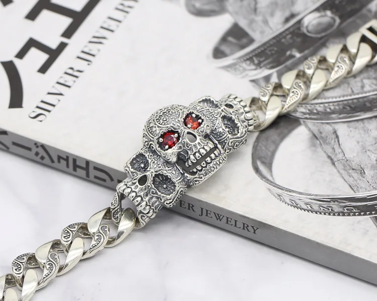 Мужской браслет из настоящего серебра 925 пробы ювелирные изделия для мужчин и