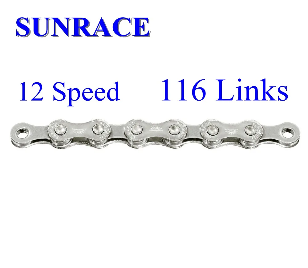 Sunracing CN12S Серебряная велосипедная цепь Catena 12S 116 Links MTB дорожный