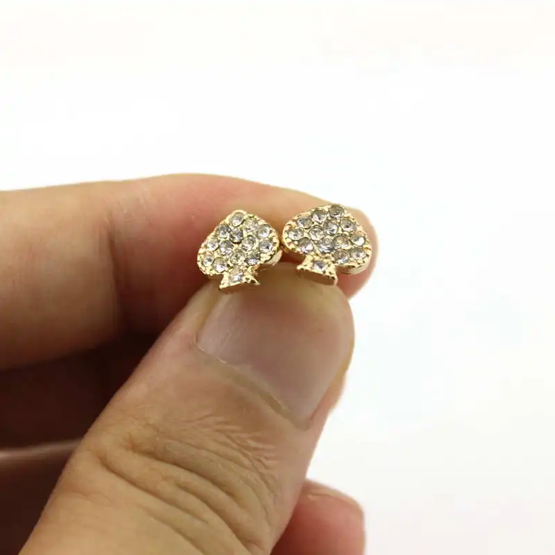 Золотое ожерелье Pave CZ хрустальное сердце серьги стержни модный известный бренд