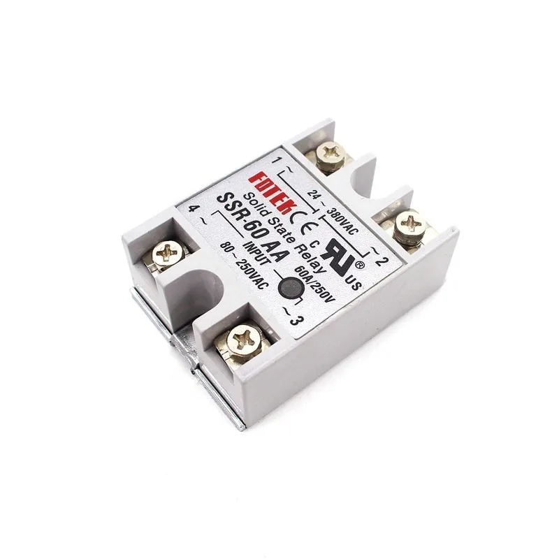 Твердотельное реле 12 В 24 Φ 60A 80A 100A 3-32v AC TO 24-380v SSR 60AA 80AA 100AA Rele источник питания |