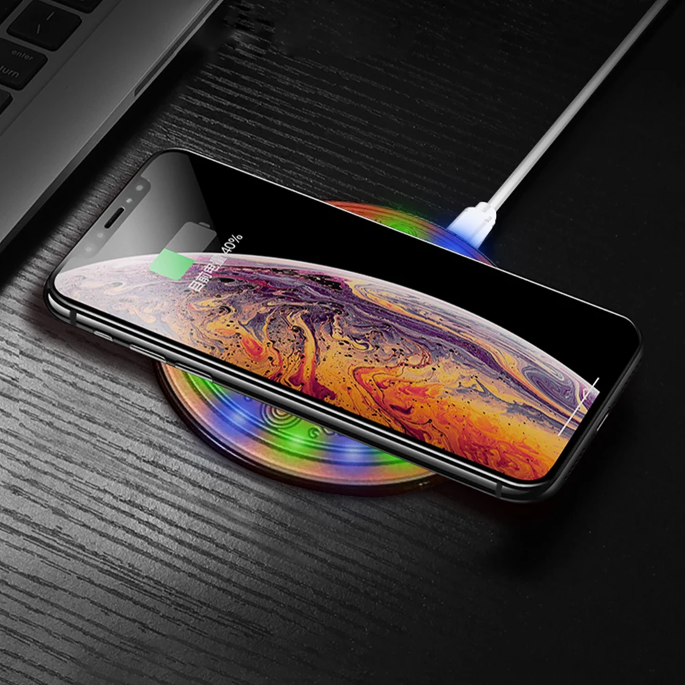 Быстрая 10 Вт QI комиксов магический набор Беспроводной Зарядное устройство Pad для