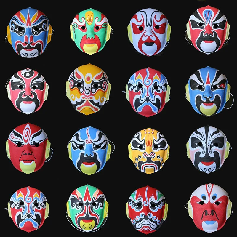 M086 10pcs Chinese Style Hand Paint Beijing Opera Facial Makeup Hetianlong Traditional Mask Home Decoration | Дом и сад