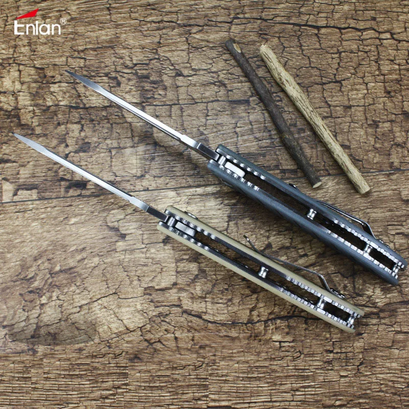 Складной нож ENLAN 8Cr13Mov G10 с рукояткой для кемпинга охоты выживания тактический