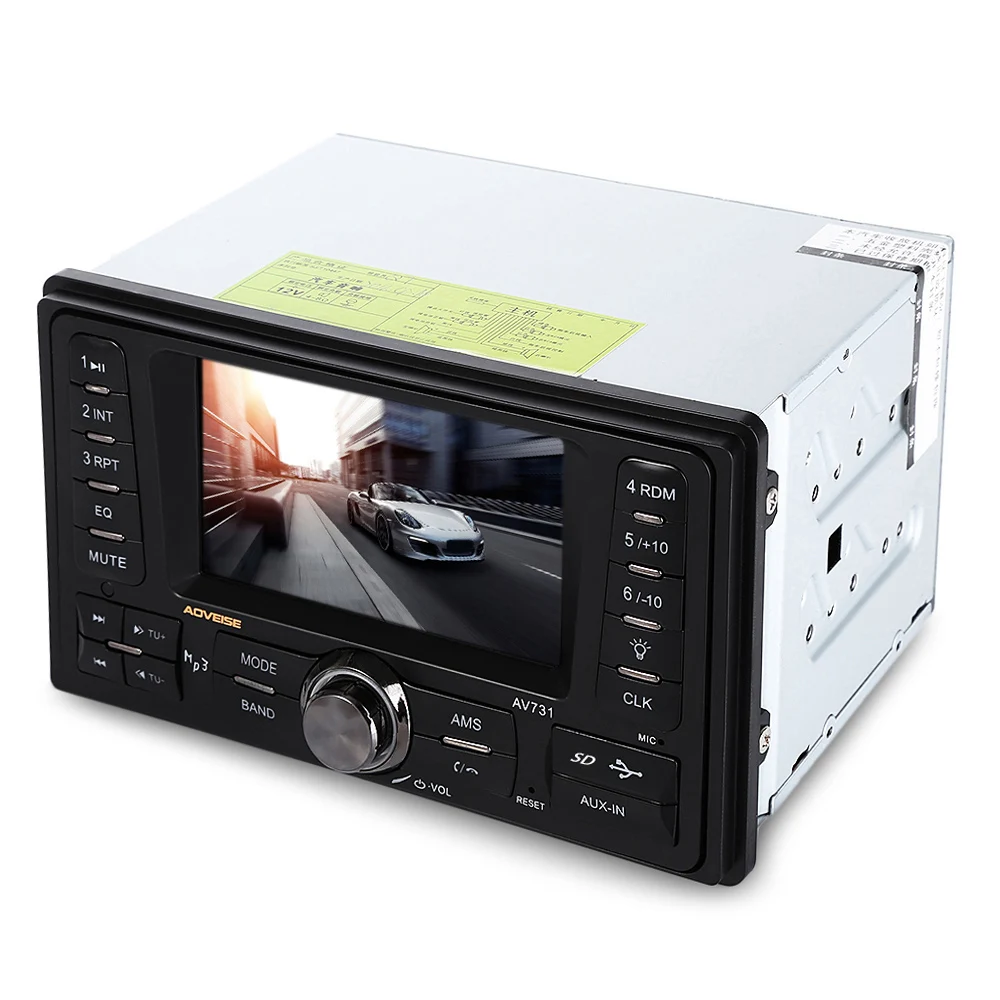 Av731 4.3 дюймов Аудиомагнитолы автомобильные Стерео 12 В Авто Видео AUX FM USB SD MP3