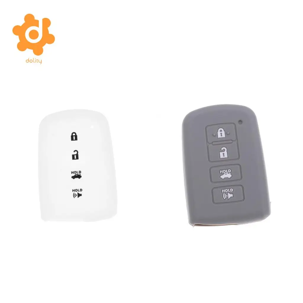 2X Силиконовый чехол для автомобильного ключа Toyota RAV 4 Clear + серый|car key case cover|fob