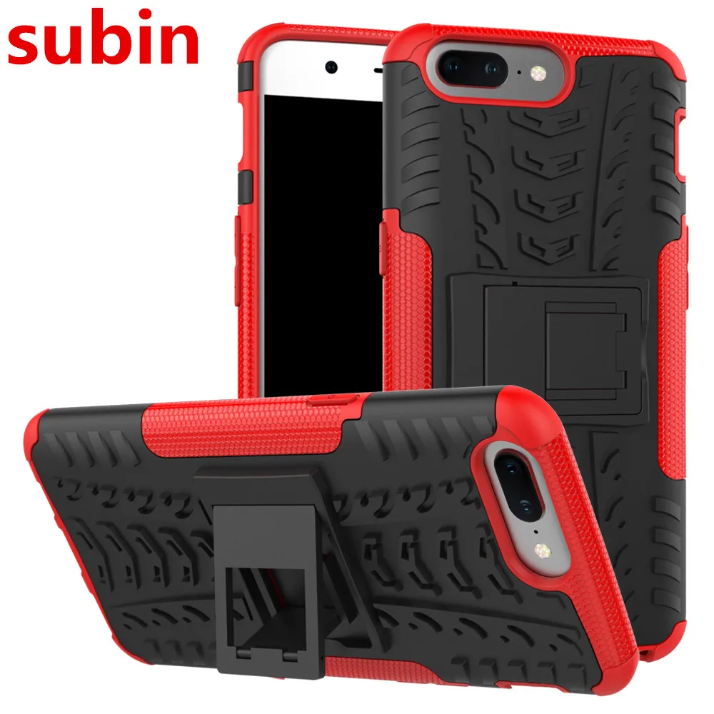 OnePlus 5 A5000 чехол из ТПУ и поликарбоната двойной бронированный с подставкой жесткий