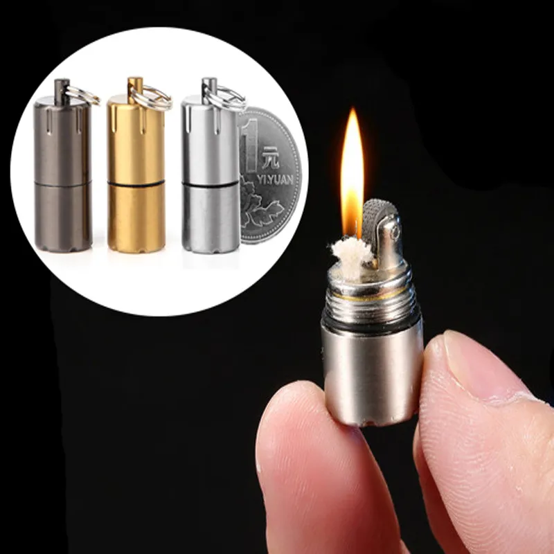 Сигаретная капсула для выживания керосиновый брелок фонарь бензиновая