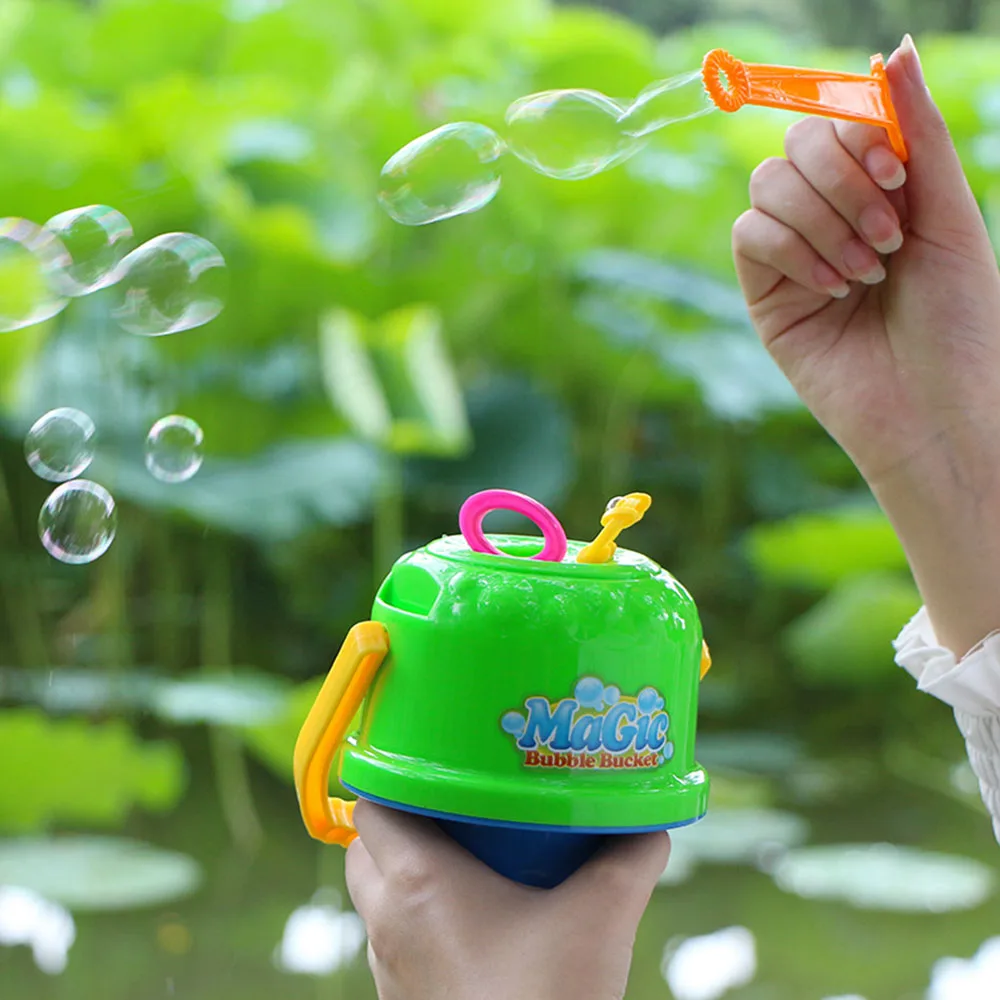 Outdoor Parties Toys Anti-sprinkler Portable Bubble Bucket Children Wand Toy Kids Indoor Blower Maker | Игрушки и хобби