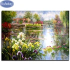 100% квадратныекруглые алмазные картины водяной пруд Картина из мозаики и бриллиантов, полноразмерная 5d алмазная вышивка, домашний декор, новое горячее искусство