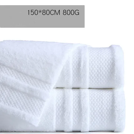 80*150 см пятизвездочное гостиничное полотенце для ванной из чистого хлопка для взрослых мужчин и женщин детский жаккардовый плотное полотенце для душа - Цвет: White