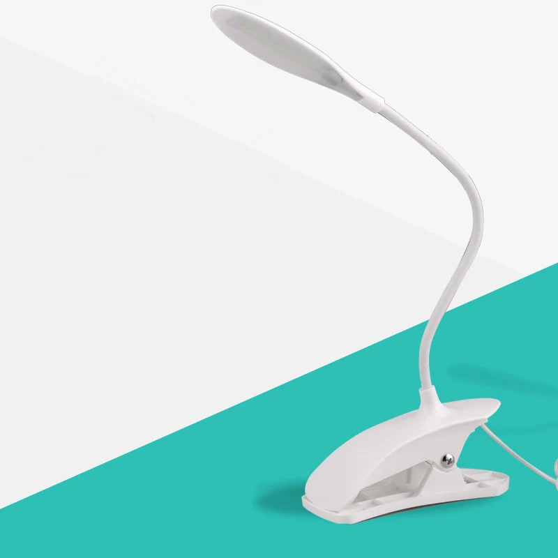 Светодиодная настольная лампа USB Сенсорная Настольная с зажимом для чтения книг