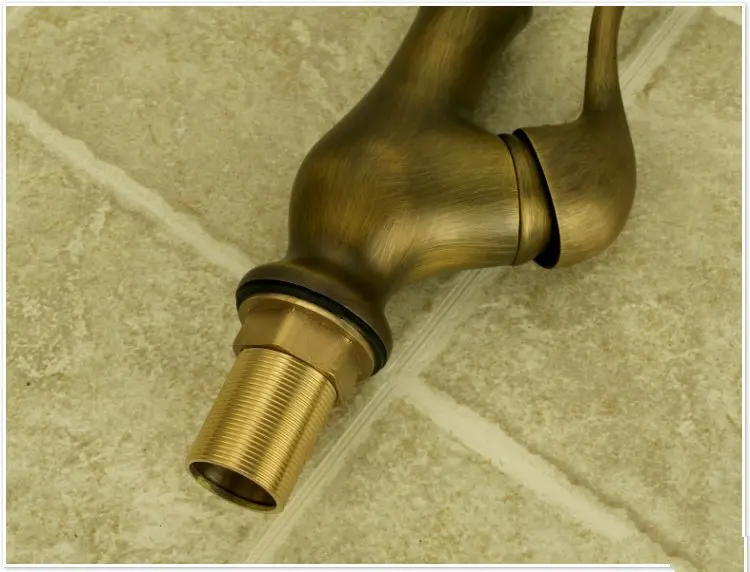 Старинный кухонный кран раковина смеситель вращающаяся для овощей из меди