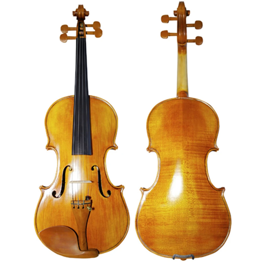 Фото Скрипка ручной работы с натуральными полосами клен 4/4 скрипка струнный