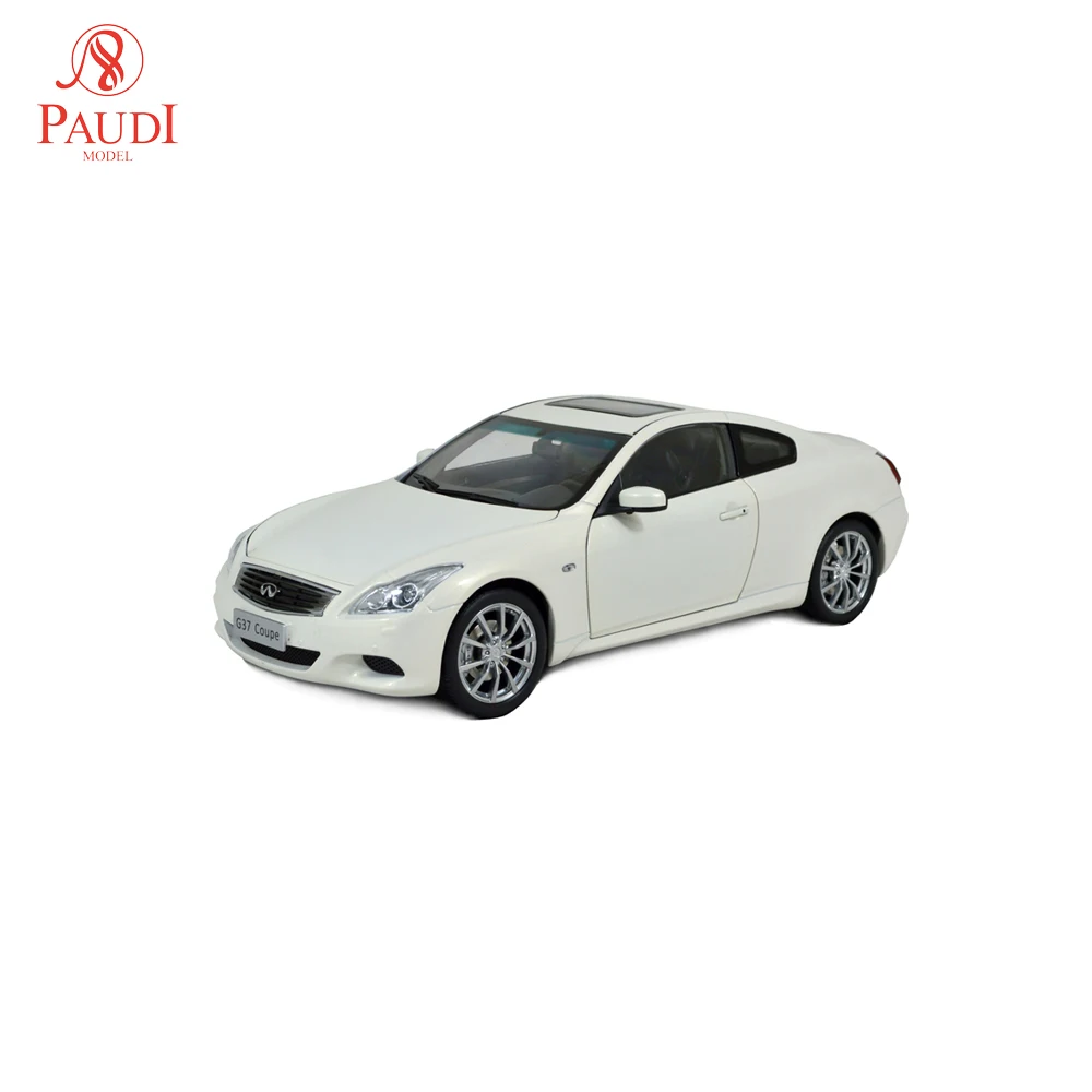 Модель Paudi 1/18 1:18 1 18 масштаб Infiniti G37 coupe 2013 белая литая модель автомобиля Игрушечная