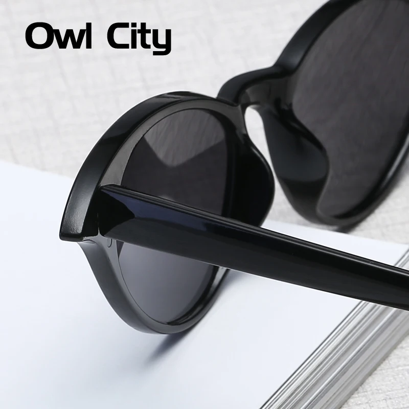 Солнцезащитные очки Сова кошачий глаз для женщин винтажные Роскошные брендовые