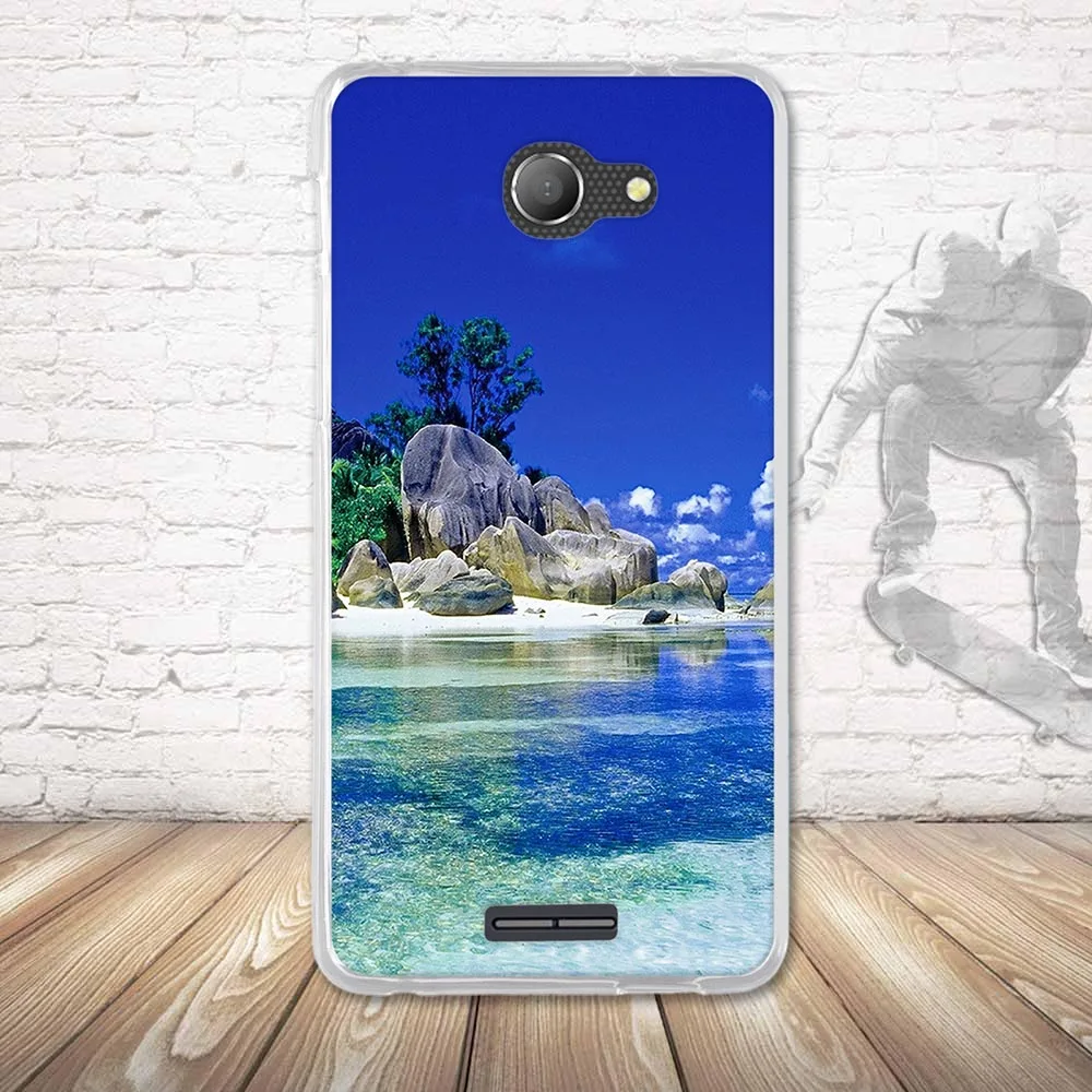 Роскошный чехол для телефона Alcatel Flash Plus 2 мягкая задняя крышка из ТПУ с рисунком 5